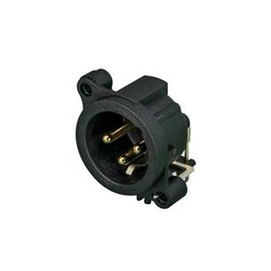 Conector base XLR chasis macho de 3 pines NC3MAAH