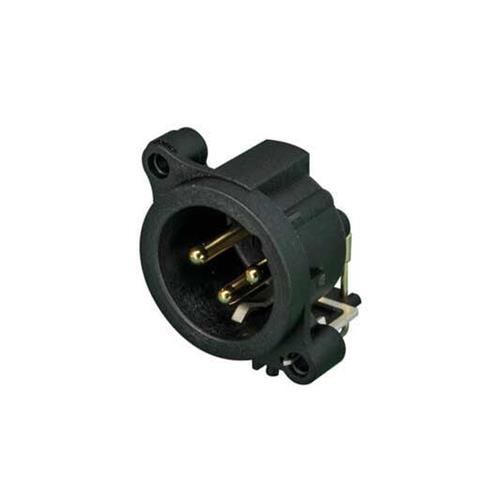 Conector base XLR chasis macho de 3 pines NC3MAAH