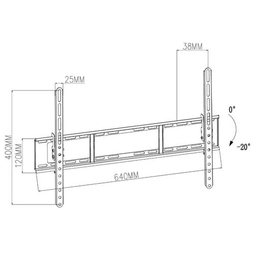Soporte TV/monitor 37/70" inclinable max.35kg Nedis