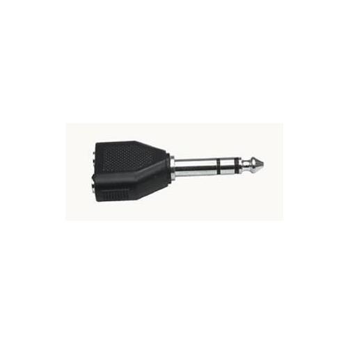 Adaptador Jack 6.3 estereo a 2 hembras 3,5