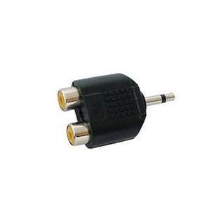 Adaptador Jack 3,5 mono a 2 RCA hembra