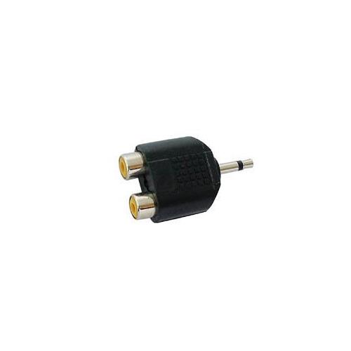 Adaptador Jack 3,5 mono a 2 RCA hembra