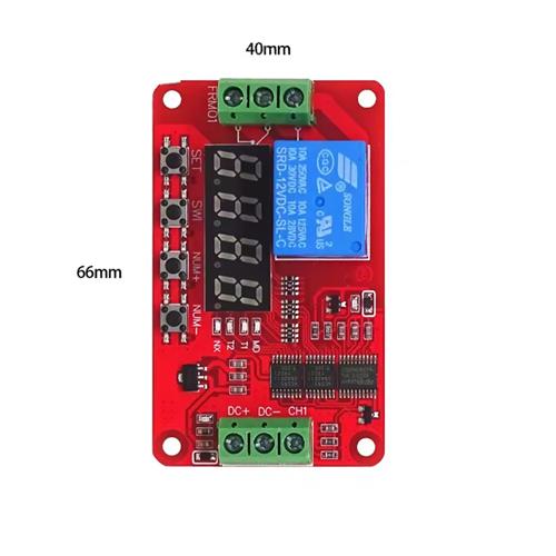 Módulo relé temporizador FRM01 12V programable 8 modos LED
