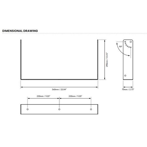 Soporte de pared horizontal Ventis VN-U 112M