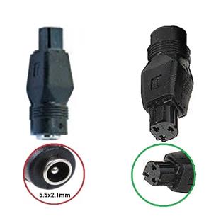 Adaptador DC 5,5x2,1mm hembra a 3 pines Dell macho