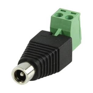 Conector DC macho 5,5x2,1mm a clema