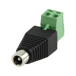 Conector DC macho 5,5x2,5mm a clema