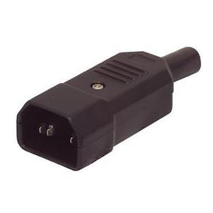 Clavija IEC macho aereo 3 patas 10A 250V