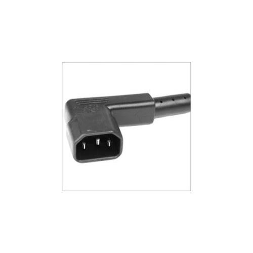 Conector IEC 320-C14 macho acodado 3 pines