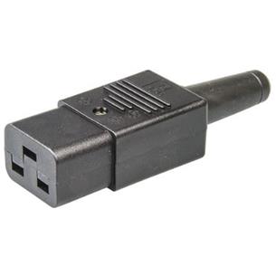 Conector IEC C19 hembra 3 polos recto 16A