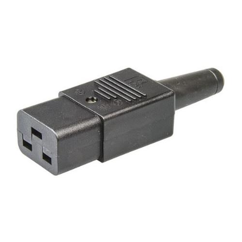 Conector IEC C19 hembra 3 polos recto 16A