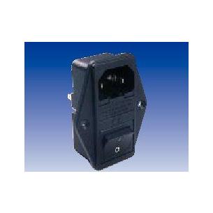 Base IEC C14 (macho) con portafusible e interruptor, 10A 250V