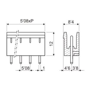 Base para clema de 3 bornas 2