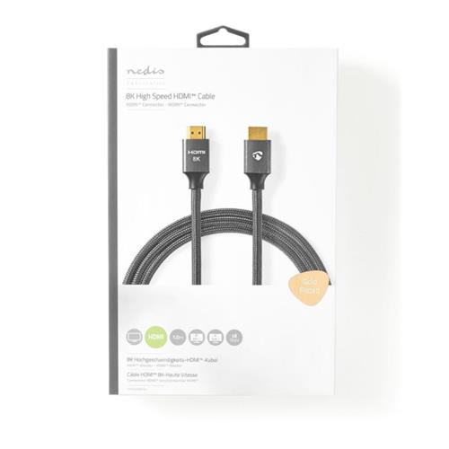 Cable HDMI 1mts Ultra M-M 48Gbps 8K60hz Nedis