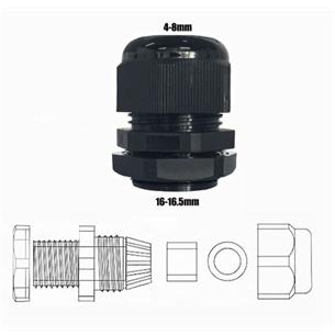 Pasacable prensaestopa IP68 PG9 4-8mm nylon