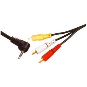 Cable video + audio jack 3,5mm a 3 RCA 1,5m (R, GND, V, L)