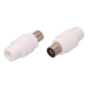 Conector antena TV hembra recto 9,52mm