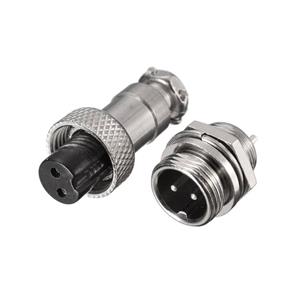 Conector micro 2 pines 12mm, pareja macho-hembra