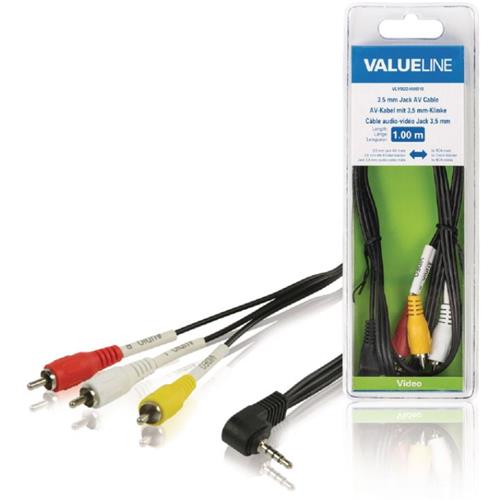 Cable Video+2 Audio Jack 3,5mm Blister Valueline