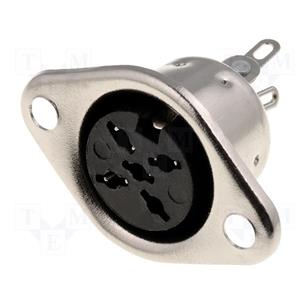 Conector Din hembra base 5 pines 90º