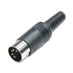 Conector Din macho aereo 5 pines 45º