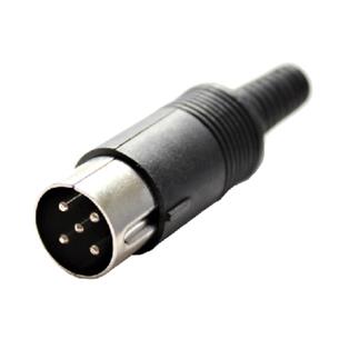 Conector Din macho aereo 5 pines 90º