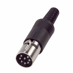 Conector Din macho aereo 8 pines 90º