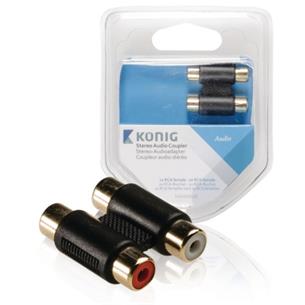 Adaptador RCA hembra doble Konig Blister
