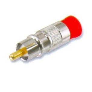 Conector RCA por compresion Rojo