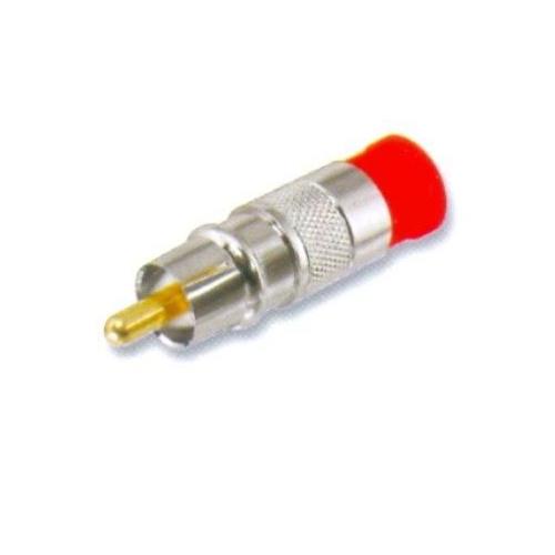 Conector RCA por compresion Rojo