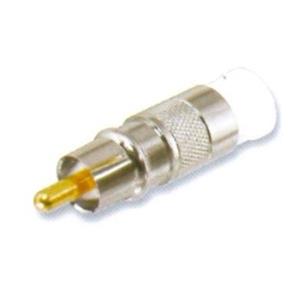 Conector RCA por compresion Blanco
