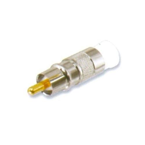 Conector RCA por compresion Blanco