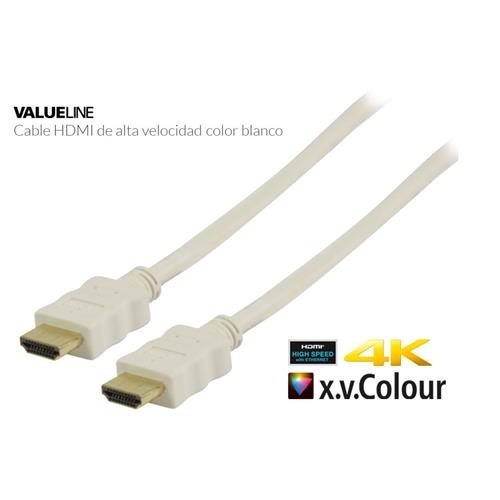 Cable video HDMI 1.4 macho macho 19p 2m Blanco