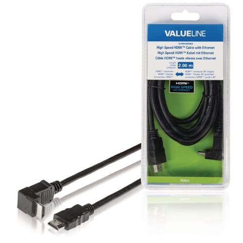 Cable HDMI macho 2m acodado Blister Valueline