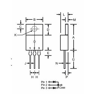 Diodo doble MBR20100CT 100V 20A TO-220 2