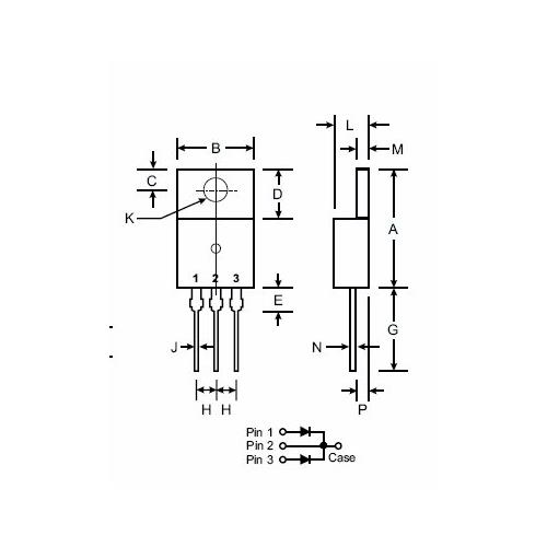 Diodo doble MBR20100CT 100V 20A TO-220