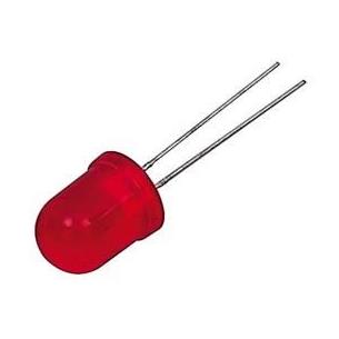 Led 10mm rojo difuso 100mcd 60º
