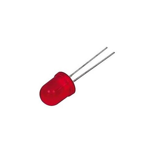 Led 10mm rojo difuso 100mcd 60º