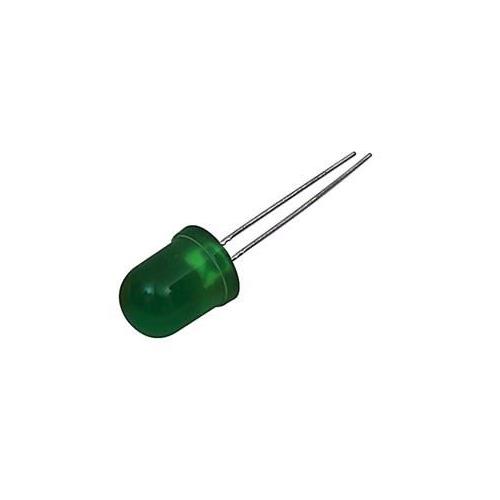 Led 10mm verde difuso 60mcd 30º