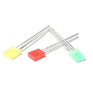 Led rectangular 2,5x5mm amarillo difuso 4mcd 110º