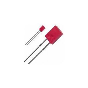 Led rectangular encapsulado 3,65x6,15mm rojo difuso 6mcd 100º