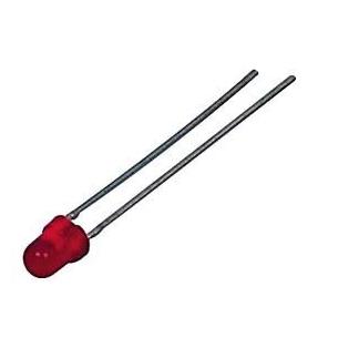 Led 3mm rojo difuso 20mcd 50º