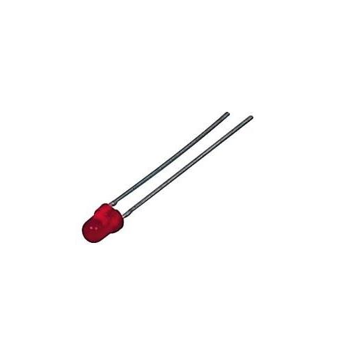 Led 3mm rojo difuso 20mcd 50º