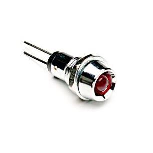 Led 5mm rojo difuso con soporte metalico