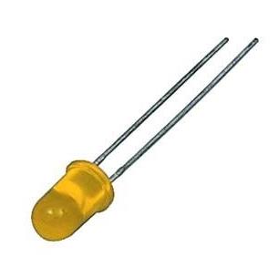 Led 5mm amarillo difuso intermitente 20mcd 60º