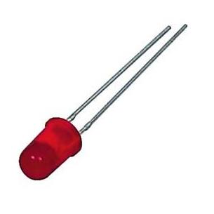 Led 5mm rojo difuso 45mcd 30º