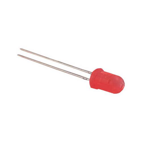 Led 5mm rojo difuso 250mcd 30º