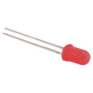 Led 5mm rojo difuso 1800mcd 30º