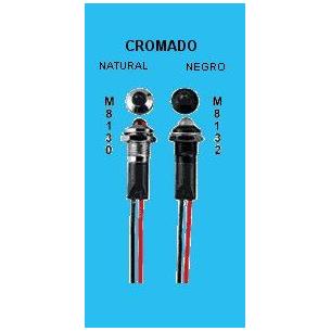 Piloto a led 5mm 220V verde metalico con cable