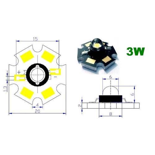 Led Star 3W Verde